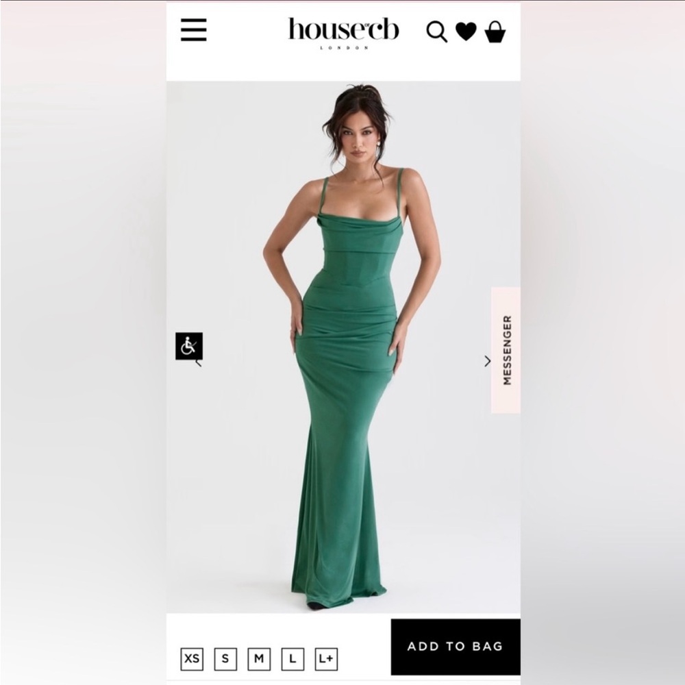 House of CB Forest Corset Maxi Dress, size Small
